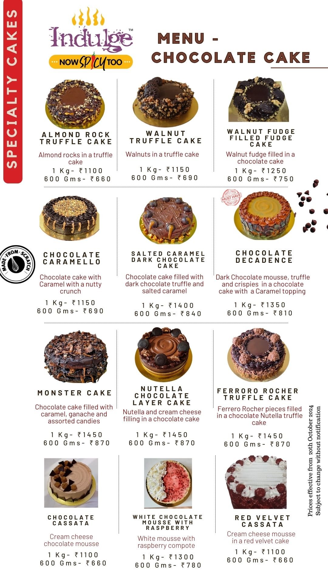 Speciality Chocolate cakes 1