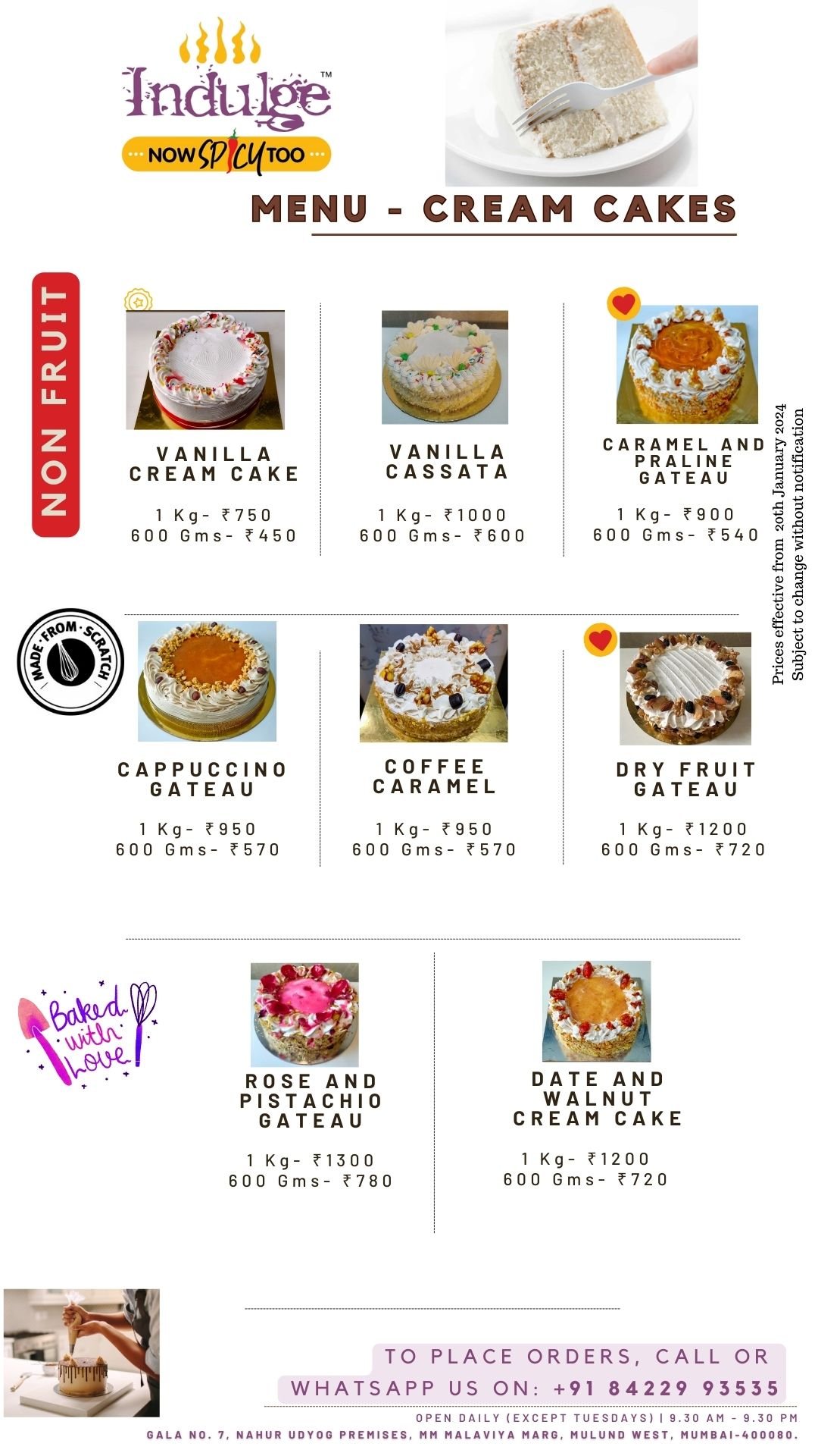 Non Chocolate Cakes 1