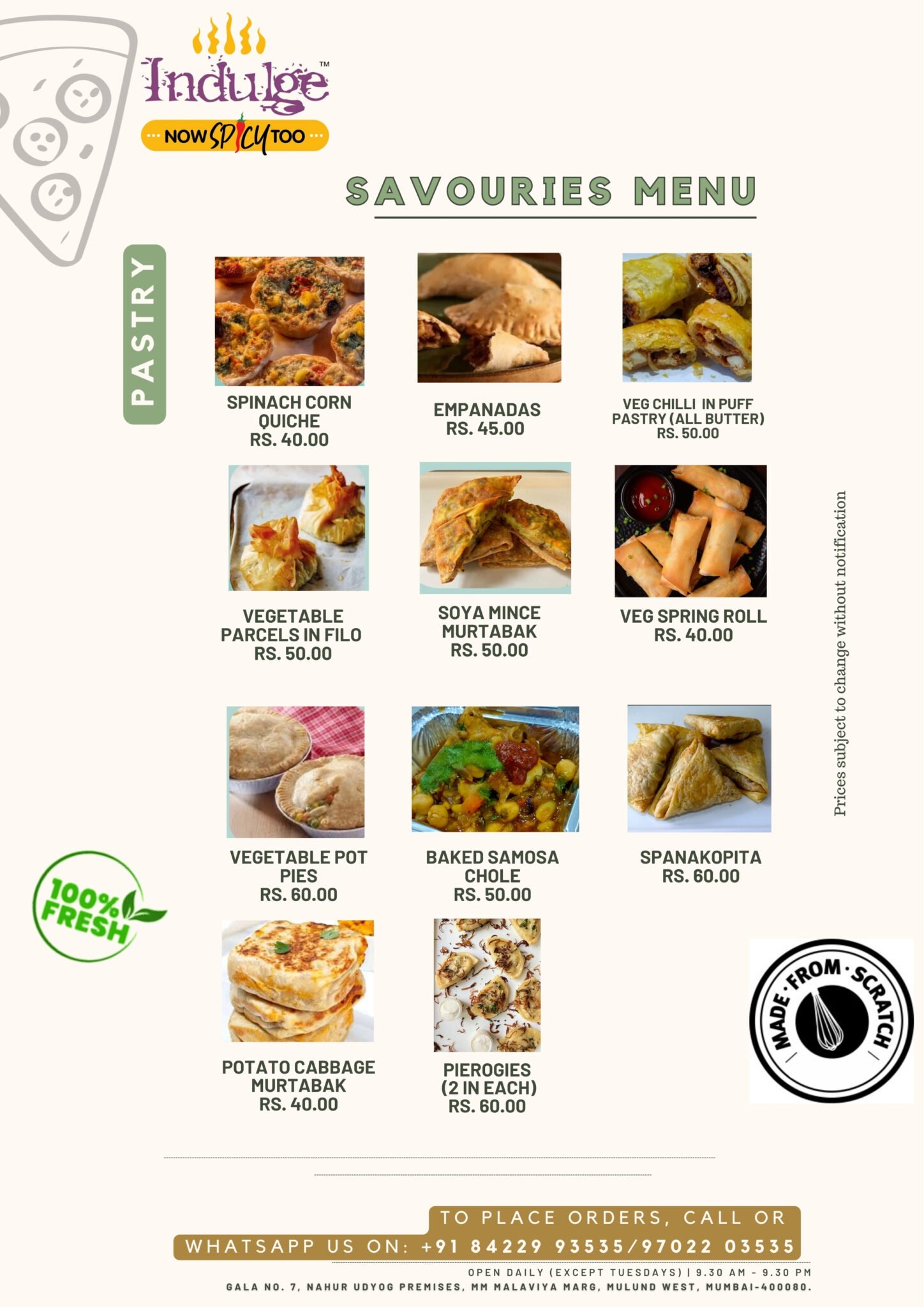 Savouries Menu 2025 (1)